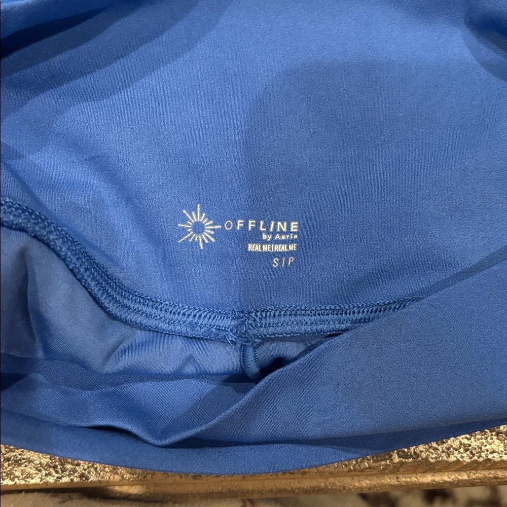 Blue Women's Aerie Shorts - Picture 3 of 3